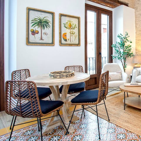 Serve up some Spanish culinary delights at the dining area