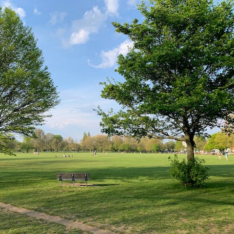 Enjoy a morning stroll around the neighbouring park