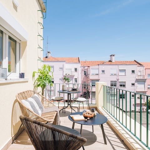 Make morning coffees on the terrace the new routine