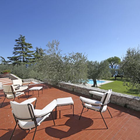 Sip cocktails on the terrace