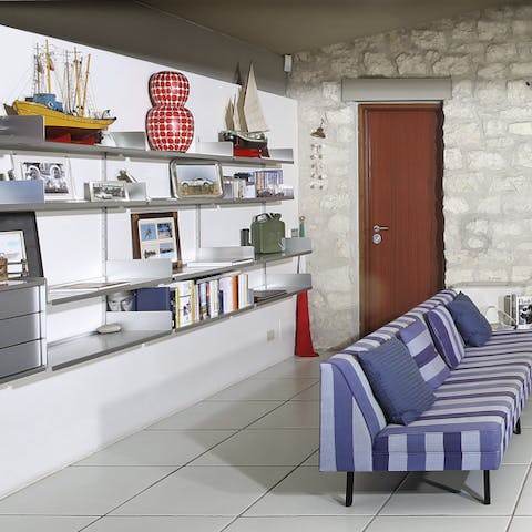 The quirky, nautical-themed decor