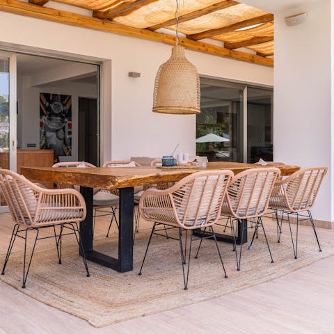 Enjoy an alfresco meal with loved ones on the terrace