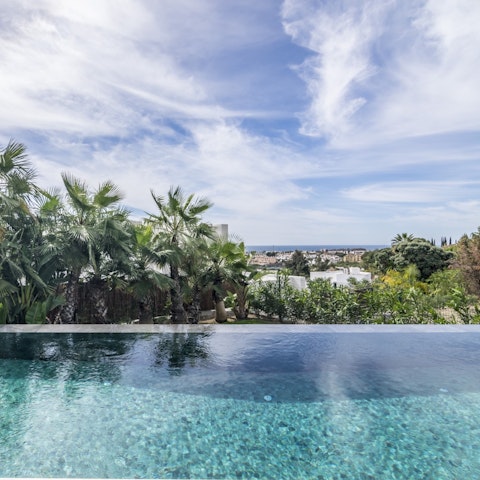 Admire sea views from the private pool