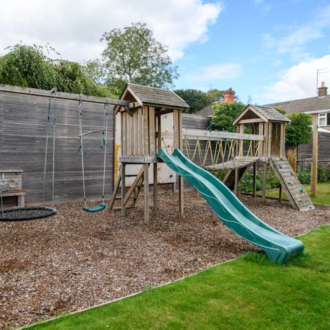 Let little ones roam free on the private playground