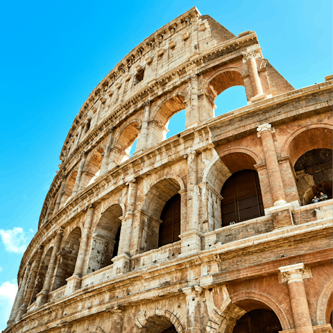 Take a short stroll to Rome's most iconic landmark, the Colosseum