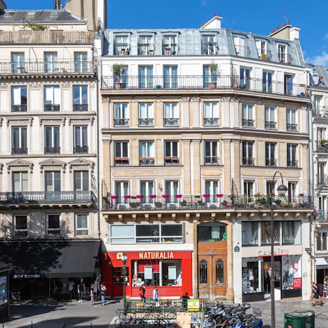Head out on to your main boulevard for shopping, cafés, and bars