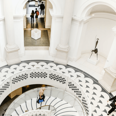 Spend a cultural afternoon at Tate Britain, less than fifteen minutes away on foot