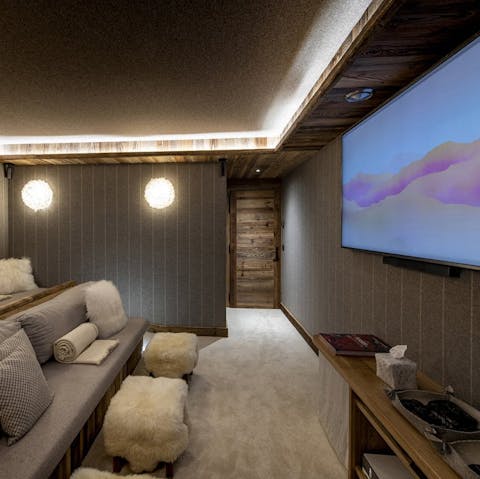 End the day with a cosy movie night in the home theatre