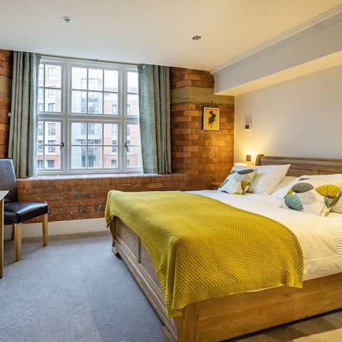 Bank a peaceful night's sleep in the bedroom overlooking the river