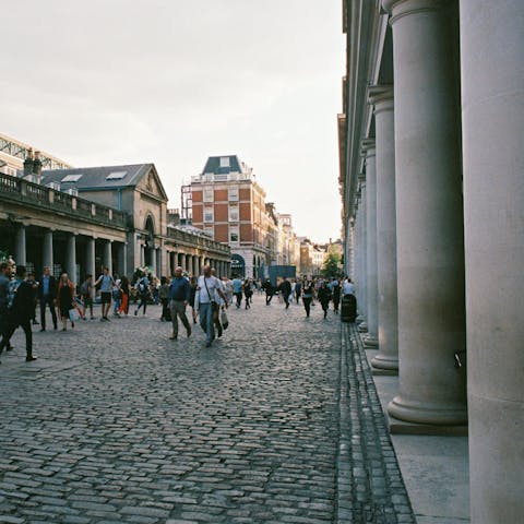 Wander down to Covent Garden in less than twenty minutes to visit the