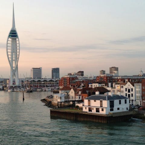 Visit nearby Portsmouth, where maritime history meets modernity