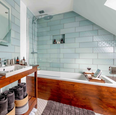 Fill the bath with bubbles and grab your favourite book for a long soak