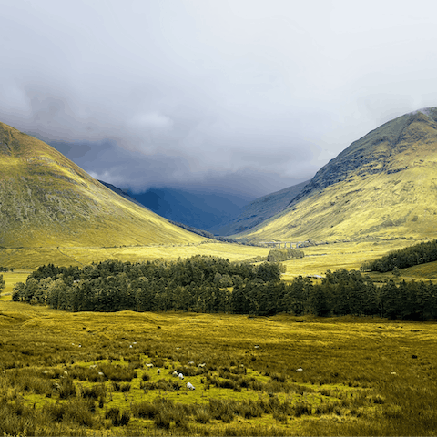 Take a walk, drive or cycle through the epic landscapes outside the city