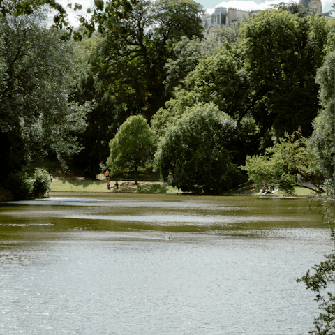 Explore Buttes-Chaumont park – just a 50 metre stroll away