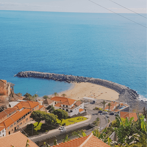 Take a five-minute stroll down to the beach