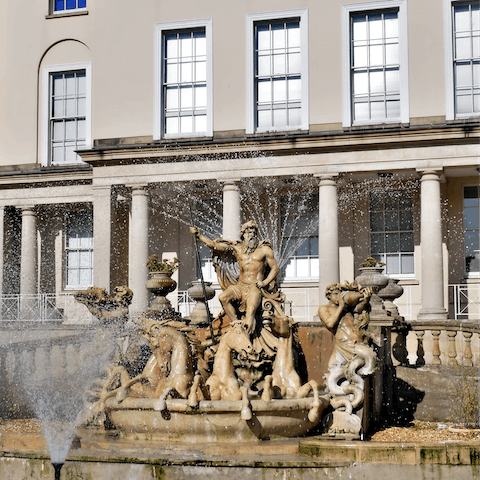Visit the pretty spa town of Cheltenham, a twenty-minute drive away