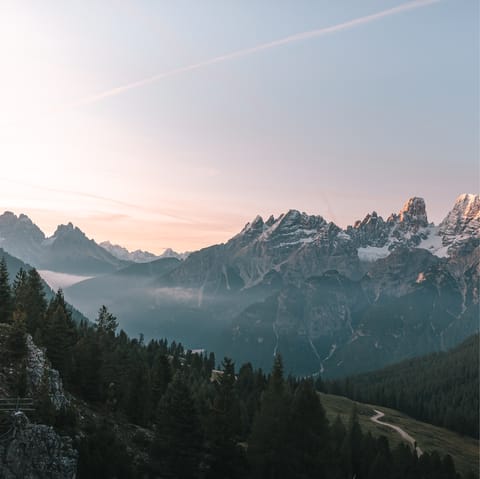 Enjoy busy days skiing, hiking and climbing around the nearby Monte Cristallo