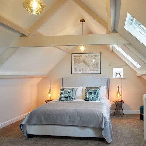 Sleep well in the beautifully curated bedrooms