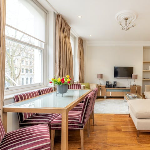 Recharge your batteries in the bright living space