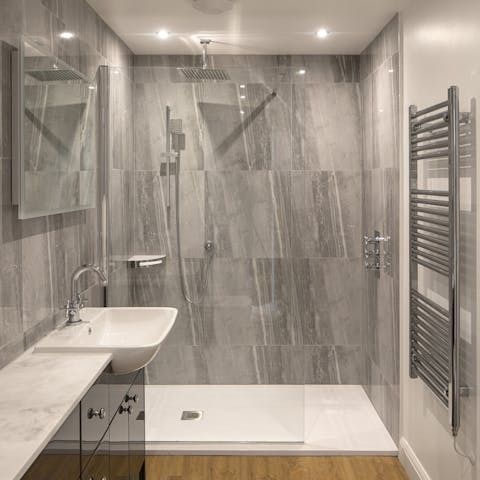 Get some R&R here – the rain shower is lovely after a long day