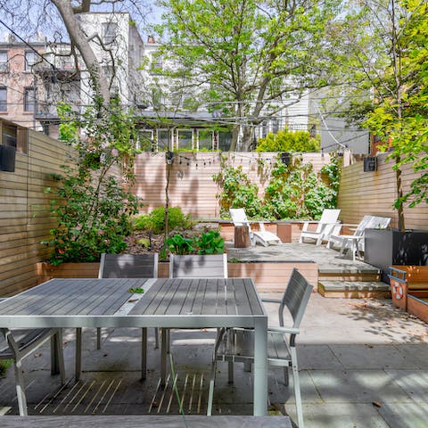 Fire up the barbecue at the first sight of sun and dine out on the terrace