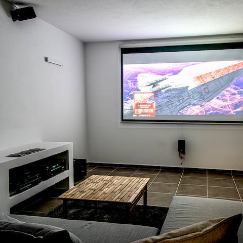 Cosy up in the dedicated cinema room at the end of the day