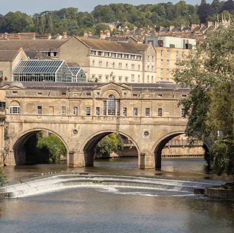 Admire the views from Pulteney Bridge