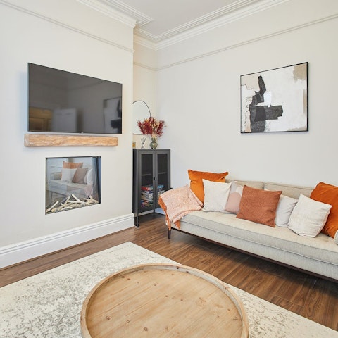 Enjoy a chilled-out evening in the cosy living area