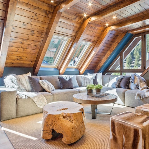 Get the gang together in your large living cum dining area