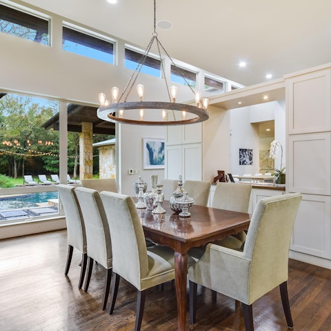 Enjoy memorable dinners prepared by a private chef in your elegant dining room