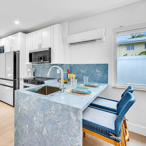 Whip up tasty breakfasts to enjoy in your private suite