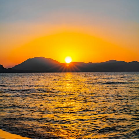 Head to the beach to watch the sunset