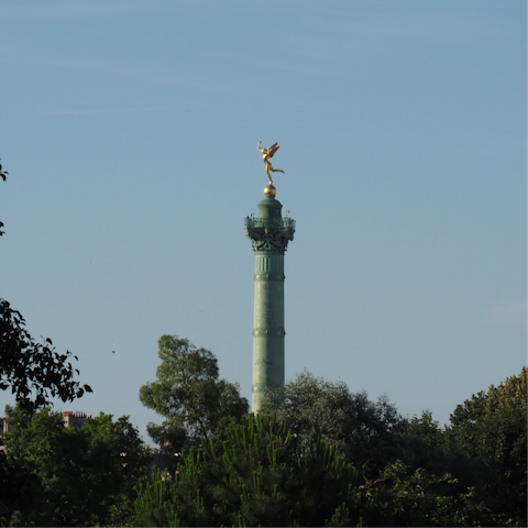 Visit the Place de la Bastille – it's within walking distance