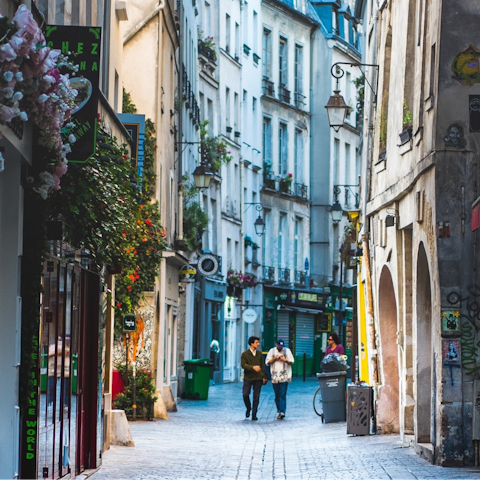 Stay in vibrant Le Marais, a short stroll from the Pompidou Centre