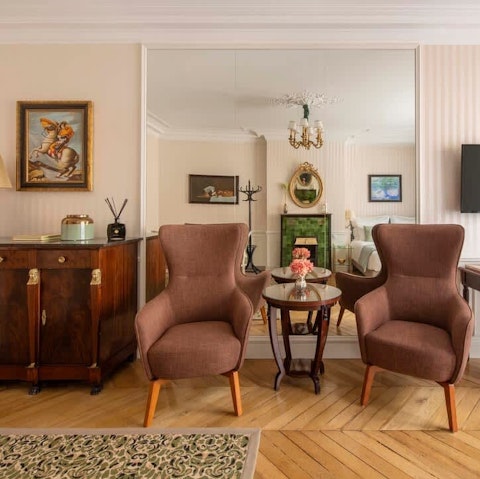 Relax with a glass of French wine after a busy day in Paris