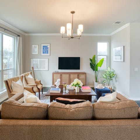 Relax with a good book in the bright yet cosy living space