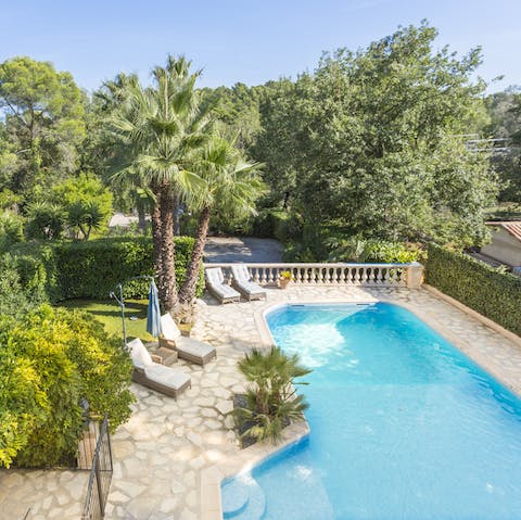 Slide into the waters of this fabulous swimming pool