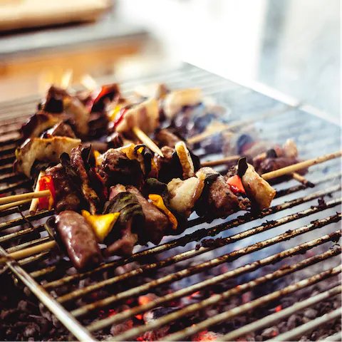 Light the barbecue for outdoor evening meals