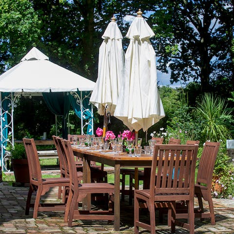 Embrace the milder months with lunch on the patio