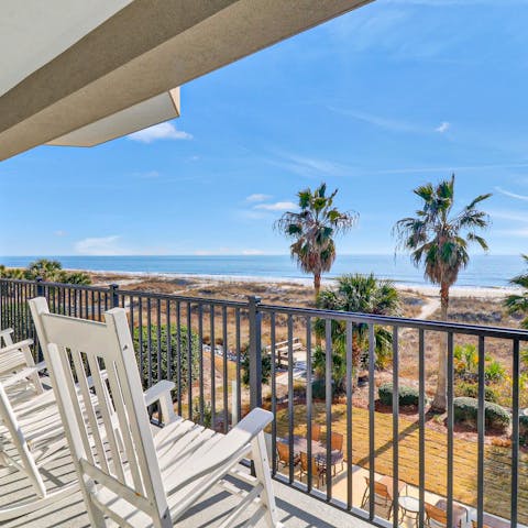 Enjoy incredible views while relaxing on the balcony