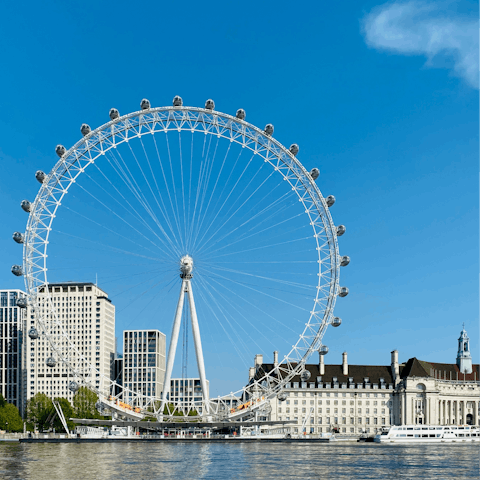 Begin your city adventure with a stroll to the London Eye