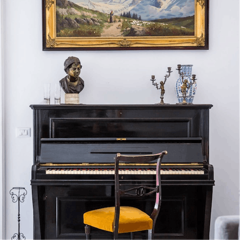 Entertain your guests with a tune on the piano