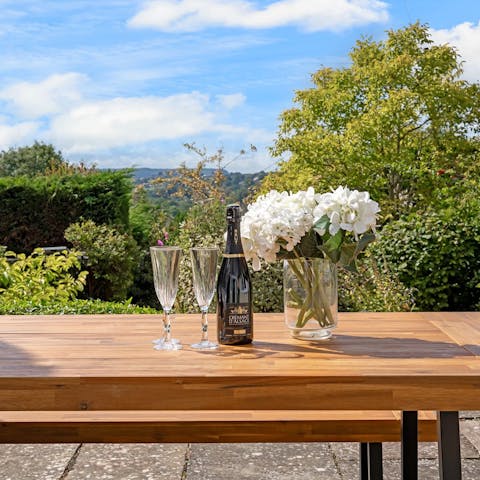 Enjoy beautiful views while relaxing in the garden