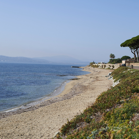Spend a relaxing day on the beach, just a short drive away