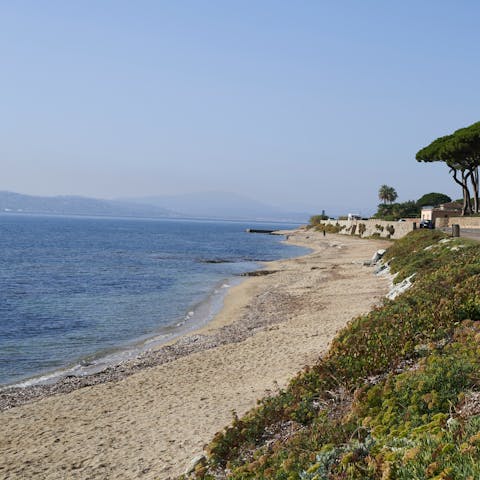 Spend a relaxing day on the beach, just a short drive away