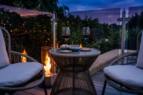 Enjoy a glass of wine on the private rooftop terrace