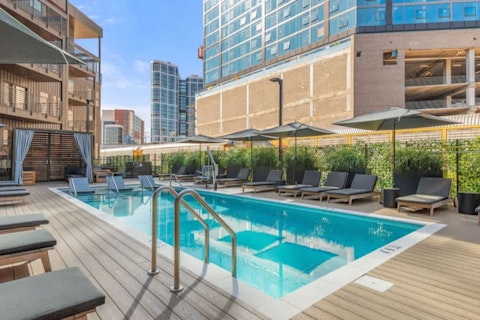 Spend the afternoon cooling off in the shared pool