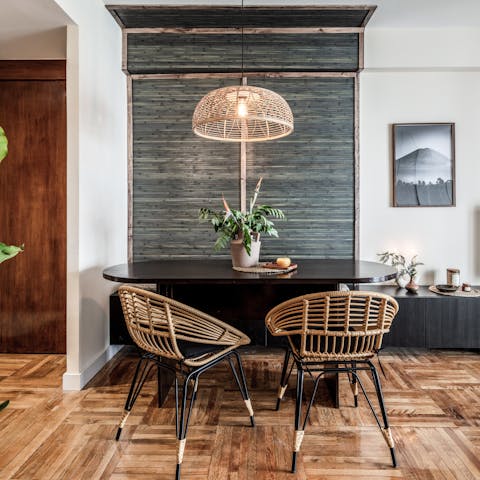 Serve up some Spanish culinary delights at the dining area