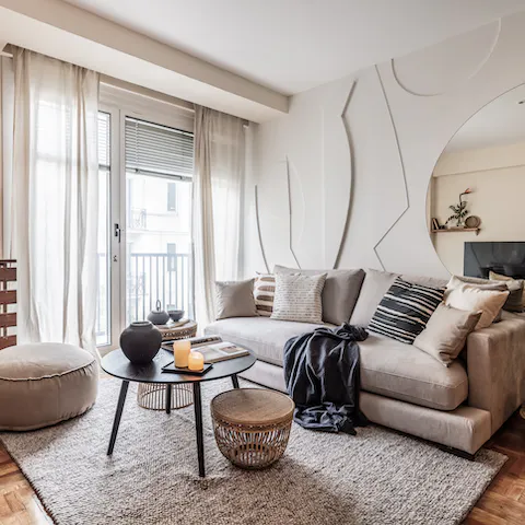 Stretch out amidst the plush interiors of the living room