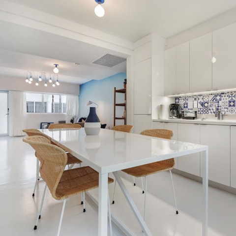 Gather together for home-cooked meals at the dining table